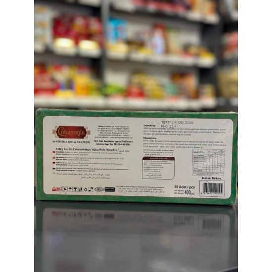 ÇOBANOĞLU 400 GR FISTIKLI HELVA
